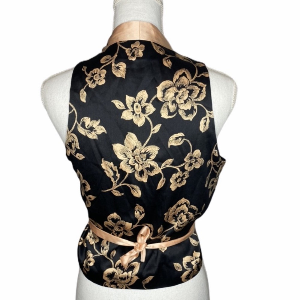 VINTAGE Victoria’s Secret Satin Floral Vest corset